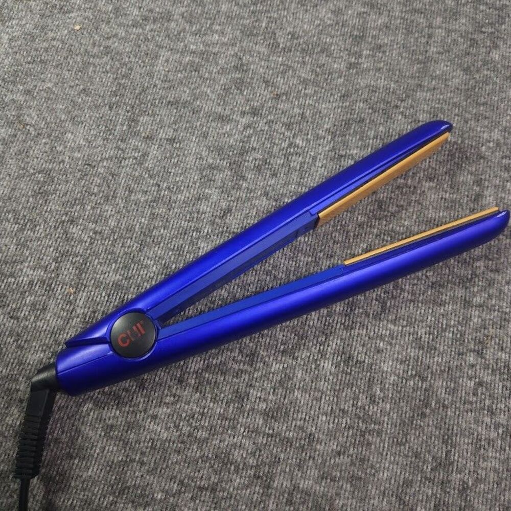 CHI Flat Iron Hair Straightener Ceramic GF8116 Blue 1 in Tested Working